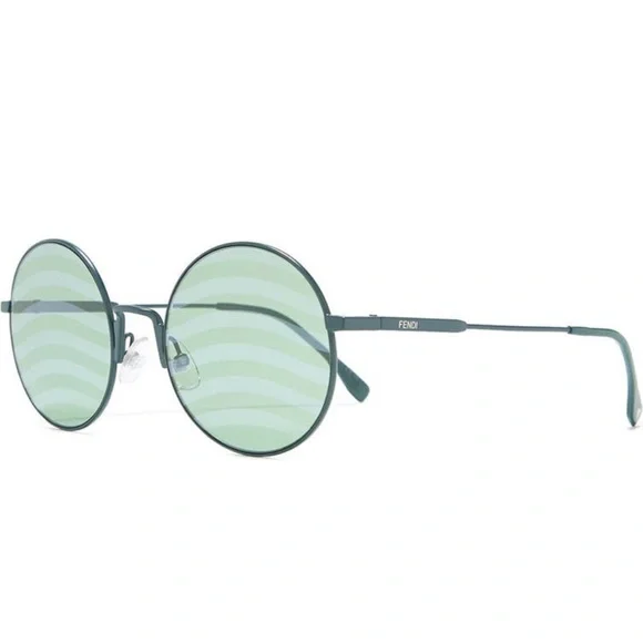 ??FENDI NWT 53mm round sunglasses TURQUOISE color
